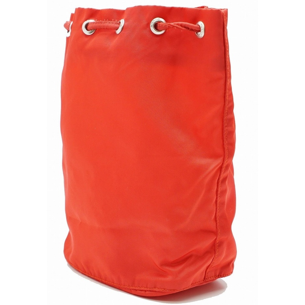 Prada Pouch Nylon Red Drawstring - image 1